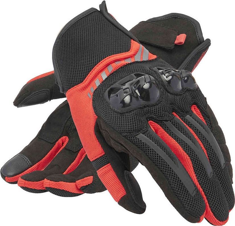 Dainese Mig 3 Air Tex Gloves Black Red Lava : Delivery in 5 days